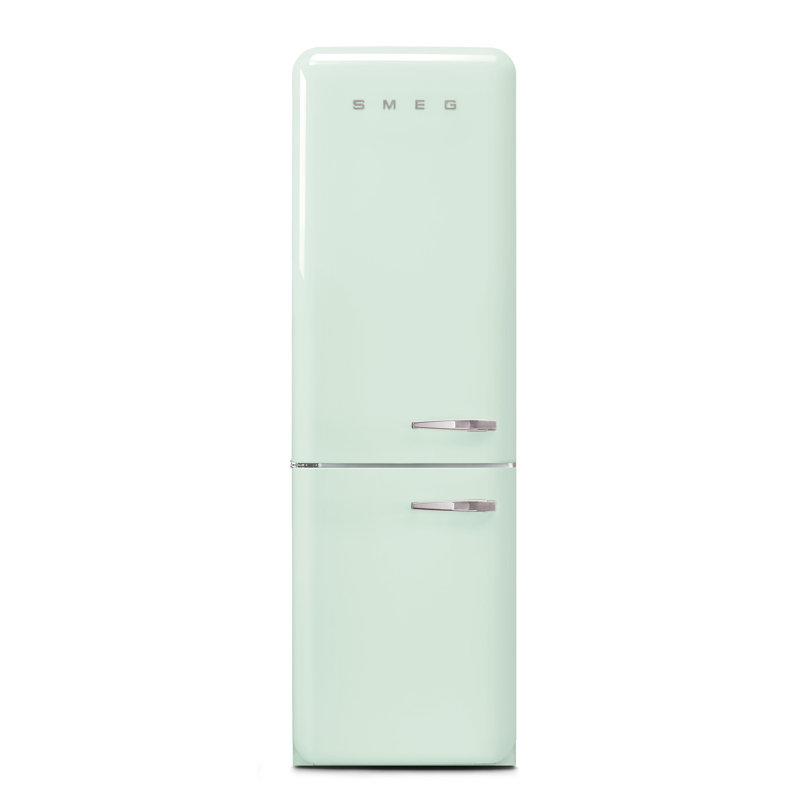 SMEG Réfrigérateur de 12,8 pieds cubes Energy Star des années 50, Gauche, Vert pastel