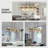 55In Black Linear Sputnik Chandelier With 16 Grey Globes, Adjustable Mid-Century Modern Pendant Light For Dining Room And Kitchen Island-1795828775-1795828777-1795828776