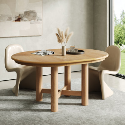 Extendable Wood Dining Tables (table only, no chairs, complete with top and legs), MDF Oval Modern Kitchen Table