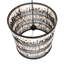 Quill Triple Drum Pendant Light  w/ Leather Trim