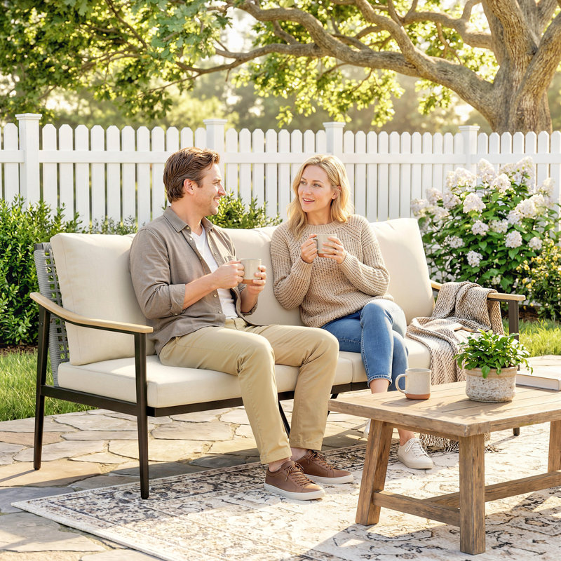 176cm Wide Straight Patio Sofa