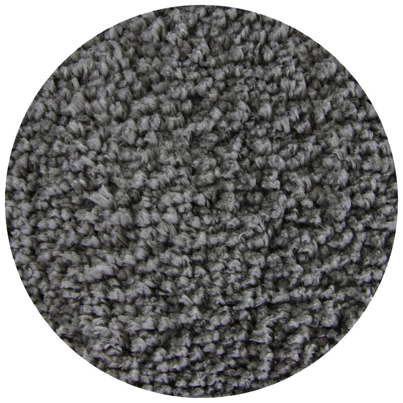 Dark Gray Microfiber Polyester Double Sink Bath Runner Rug