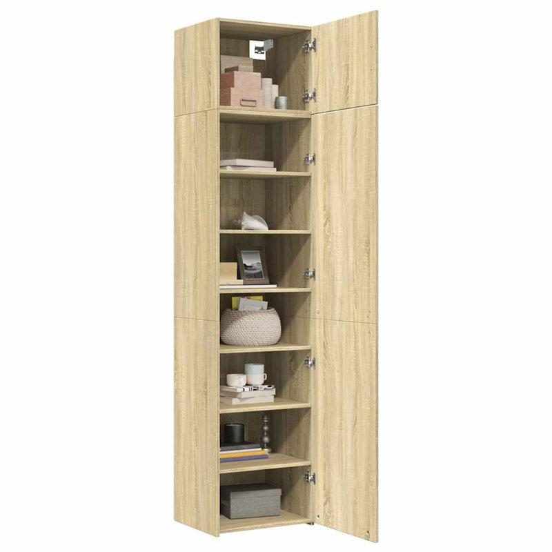 Slim Storage Cabinet 50X42.5X225 Cm Engineered Wood, Sonoma Oak