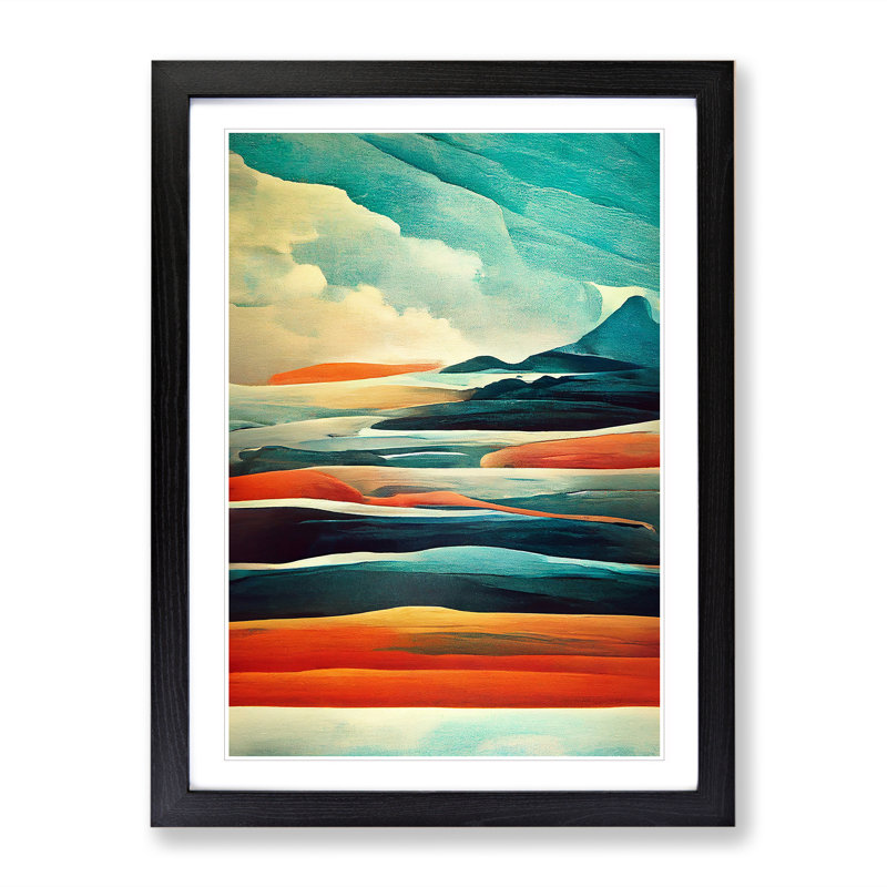 Mountain - Framed Print, 46cm H x 34cm W x 2cm D, Black