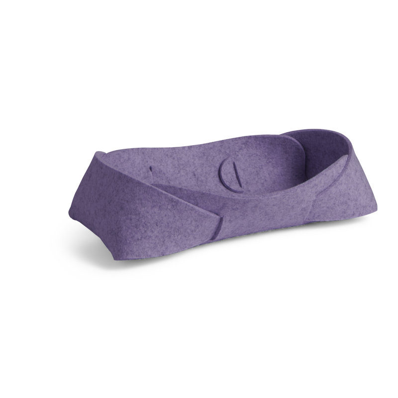 Panier en feutre double, Lilas, H 4 po x l 16 po x P 9 po