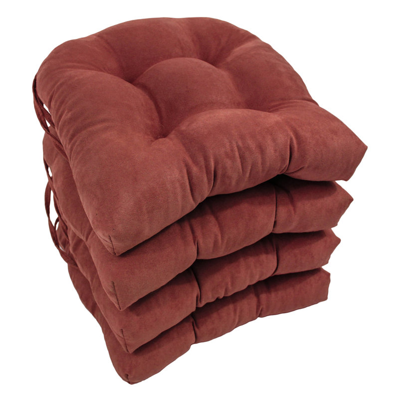 Coussin de chaise de salle à manger Abbottsmoor, Vin rouge