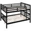 Lit double superposé au-dessus d'une chambre d'amis, fabrication de haute qualité, lit supérieur avec garde-corps, tête de lit inférieure, gain de place pour les invités supplémentaires en soirée pyjama, finition, structure en pin, tête de lit et, non