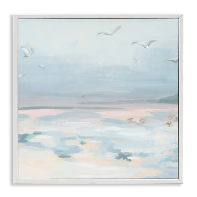 Az-941, impression encadrée de paysage côtier sur toile par June Erica Vess