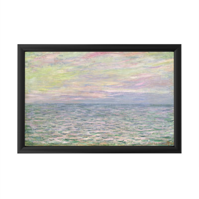 Reproduction d’art sur toile encadrée "coucher de soleil a Pourville" par Claude Monet