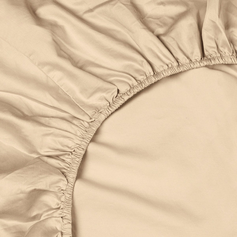 Sunrise Sateen Sheet Set, King Sheet Set with 2 Pillowcases, Sand