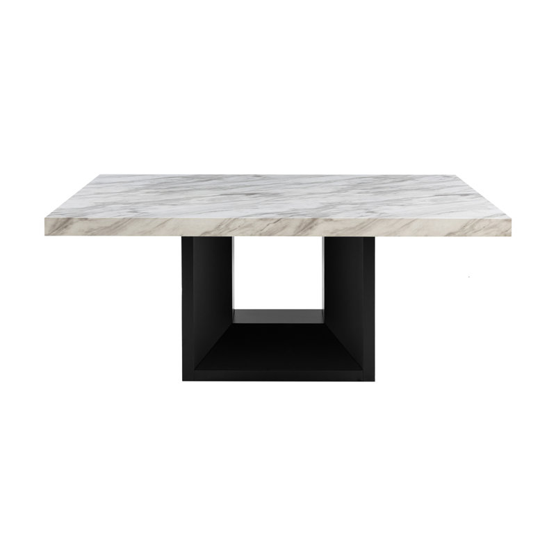 Table de salle à manger Ifrim - noir + 4 chaises Solvo - gris