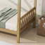 Lit simple avec toit, lit en bois massif avec tête et pied de lit-3138885