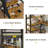 Twin Size Loft Bed With L-shaped Desk, Led Lights,charging Station,twin Metal Loft Bed With Desk And Fabric Drawers And Shelves, 13.4" H Safety Guard, No Box Spring Needed-629349067