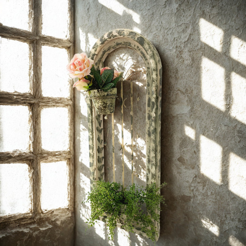 Pot à fleurs suspendu Rustic, Vert vieilli