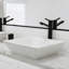 Karran Valera Lavabo de salle de bain vasque carré en porcelaine vitreuse