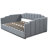 Full Size Gray Upholstered Daybed With Storage Area - Elegant & Practical Bedroom Furniture In Quality Materials Space-1812973458