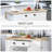 47" Fluted-Style Wooden Kitchen Island, Kitchen Countertop Storage Cabinet With Drop Leaf, Drawer, Open Shelves, Storage