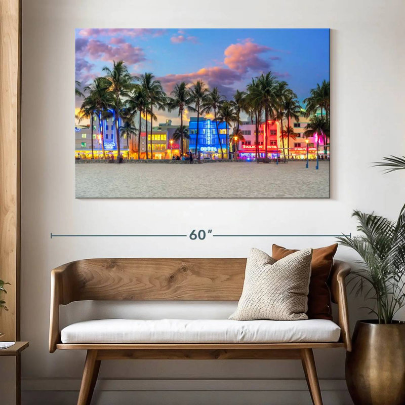 Nicci Ocean Drive Miami Sunset, H 34 po x l 51 po