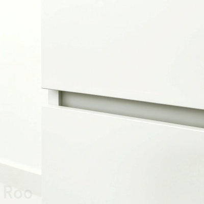 Armoire de rangement modulaire mince en bois avec tiroirs, collection Elise - Finition blanche