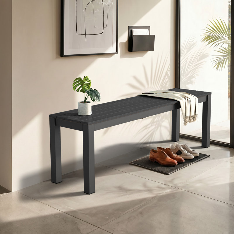 Banc d'extérieur en aluminium, Black