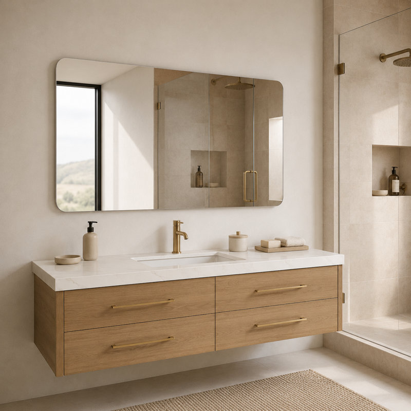Miroir de salle de bain 32 po x 48 po sans cadre, 32 po x 48 po