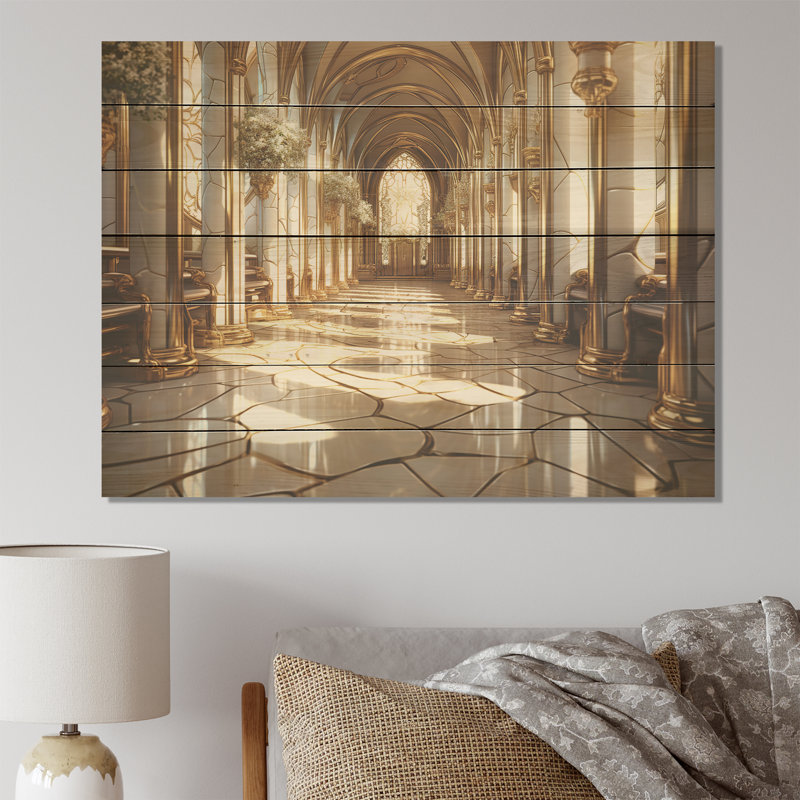 Basilique baroque - Église sur bois, H 10 po x l 20 po