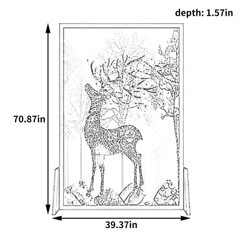 Keville, 70.87" H x 39.37" W x 1.57" D