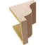 Bois de cèdre brut Newport, grain de bois TimberThane, brun clair apprêté-88292491
