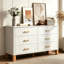 Commode double 6 tiroirs en bois robuste-1367436732