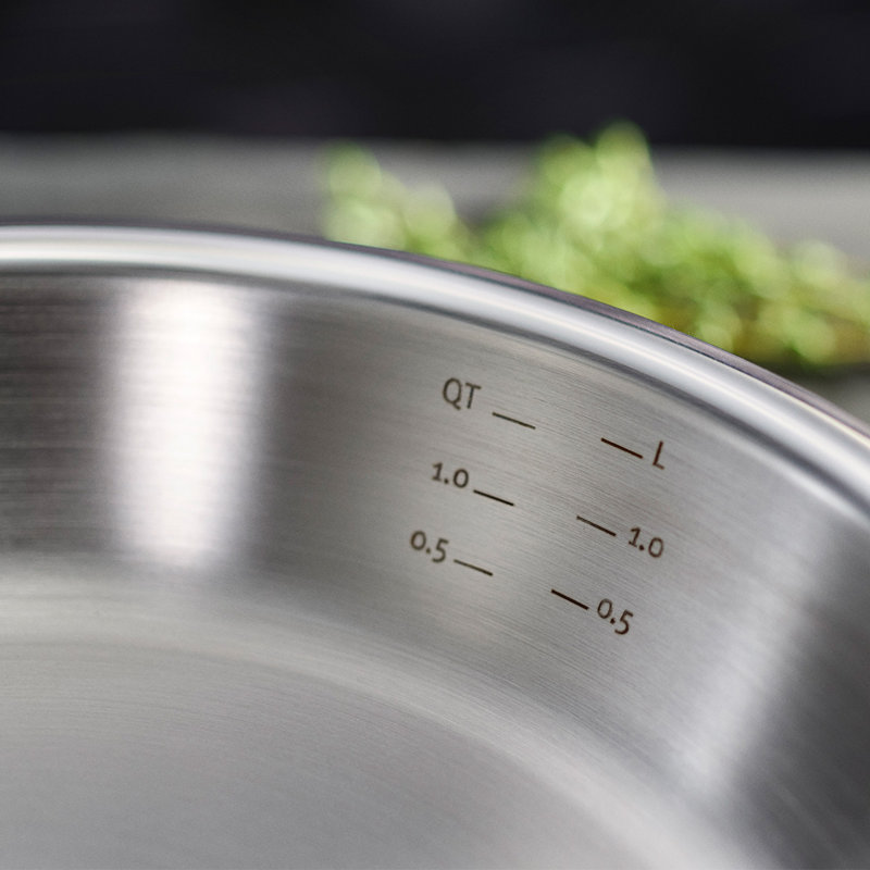 M5 Pro-ply 5-ply Stainless Steel Saucepan, 1.5 Quart, 3 quarts