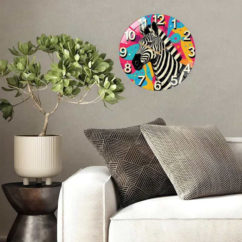 Horloge murale Zebra