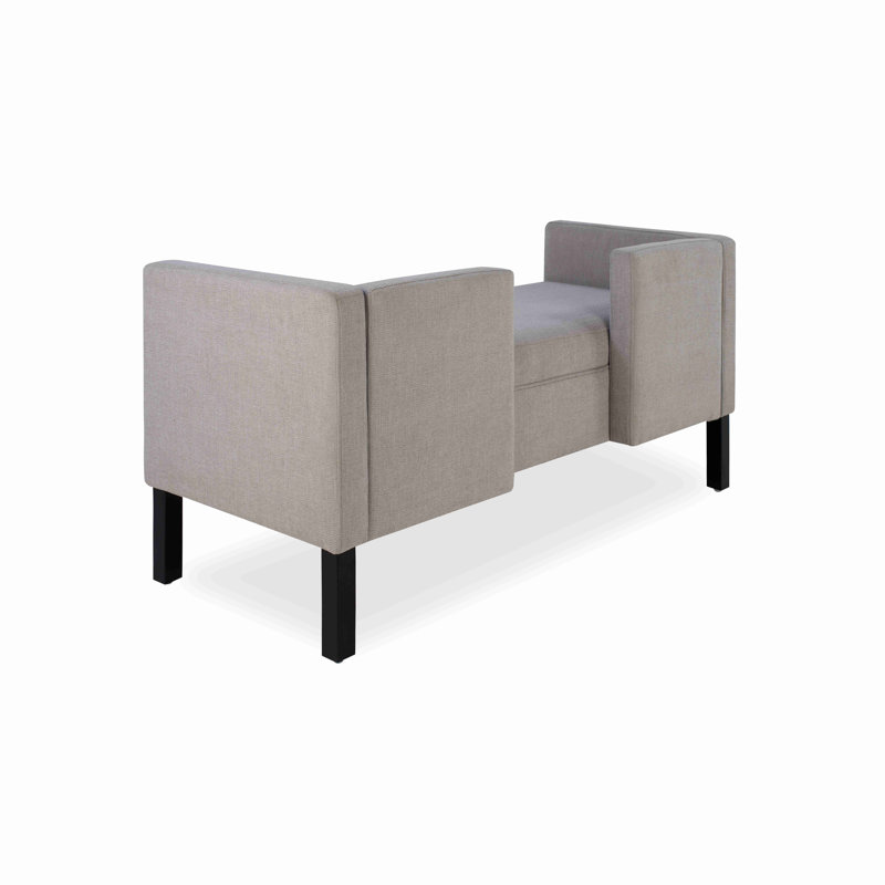 Repose-pieds avec 2 traversins et pieds en bois rembourrés pour lit de repos, repose-pieds