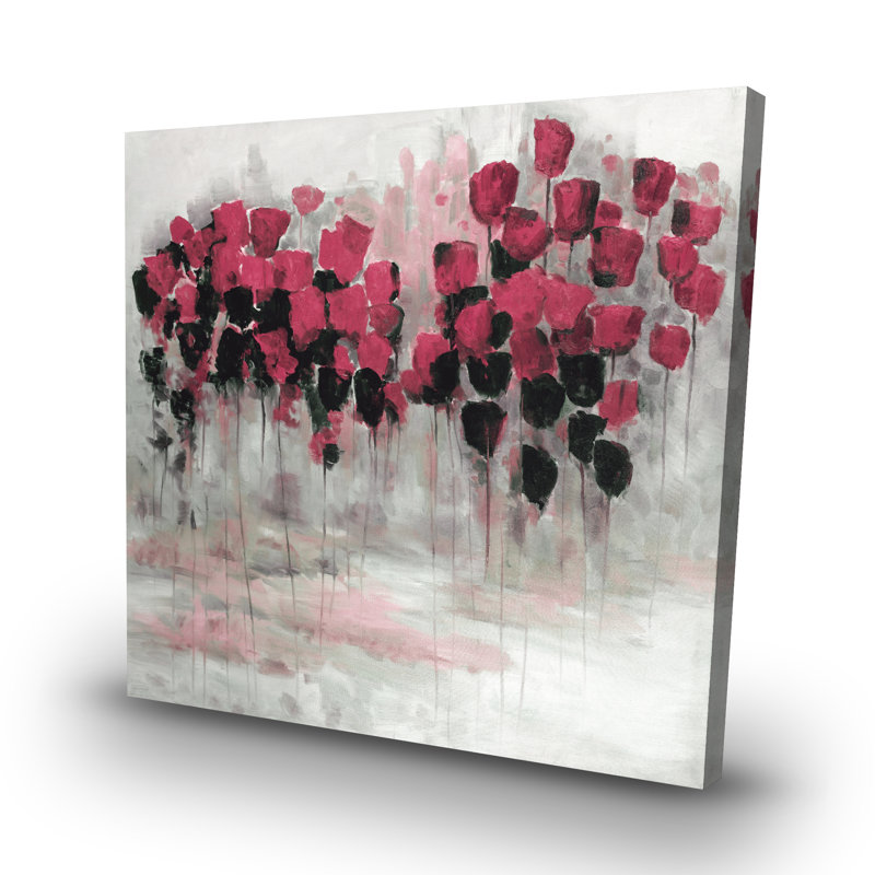 flowers field - 32"x32" art on canvas