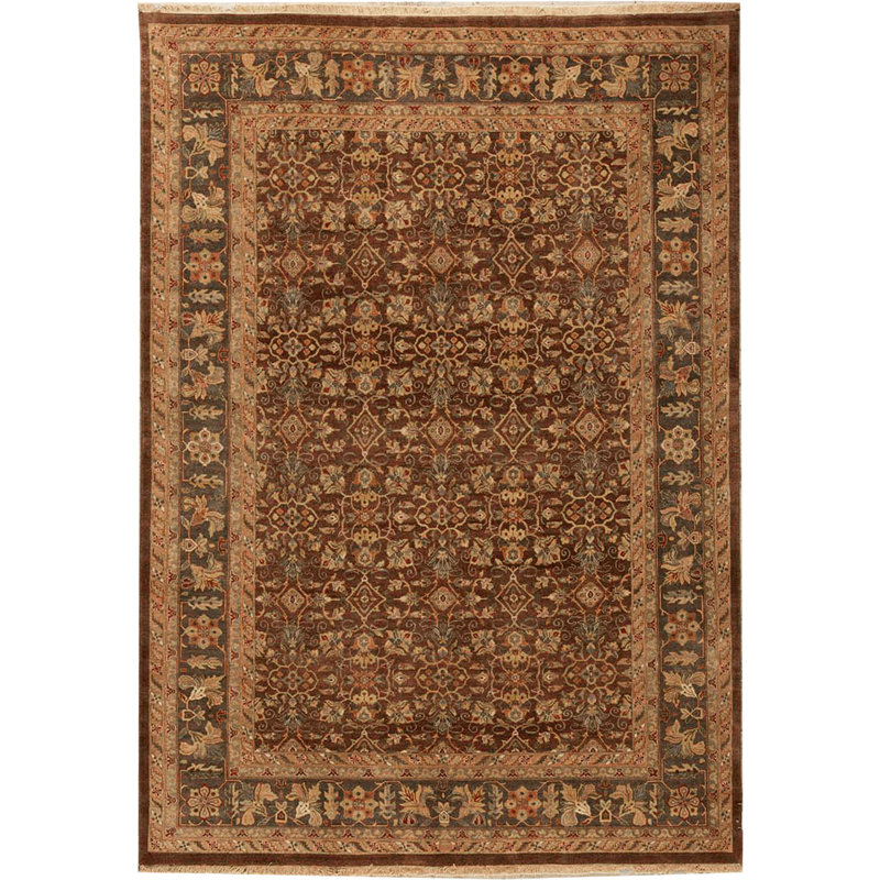Wool Oriental Area Rug in Brown