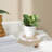 Decorative Round Wood Display Riser, Small Plant Stand, White-104981144
