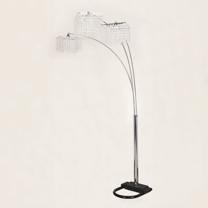 Lampe courbée de salon à arche de cristal de style moderne et luxueux 1Pc