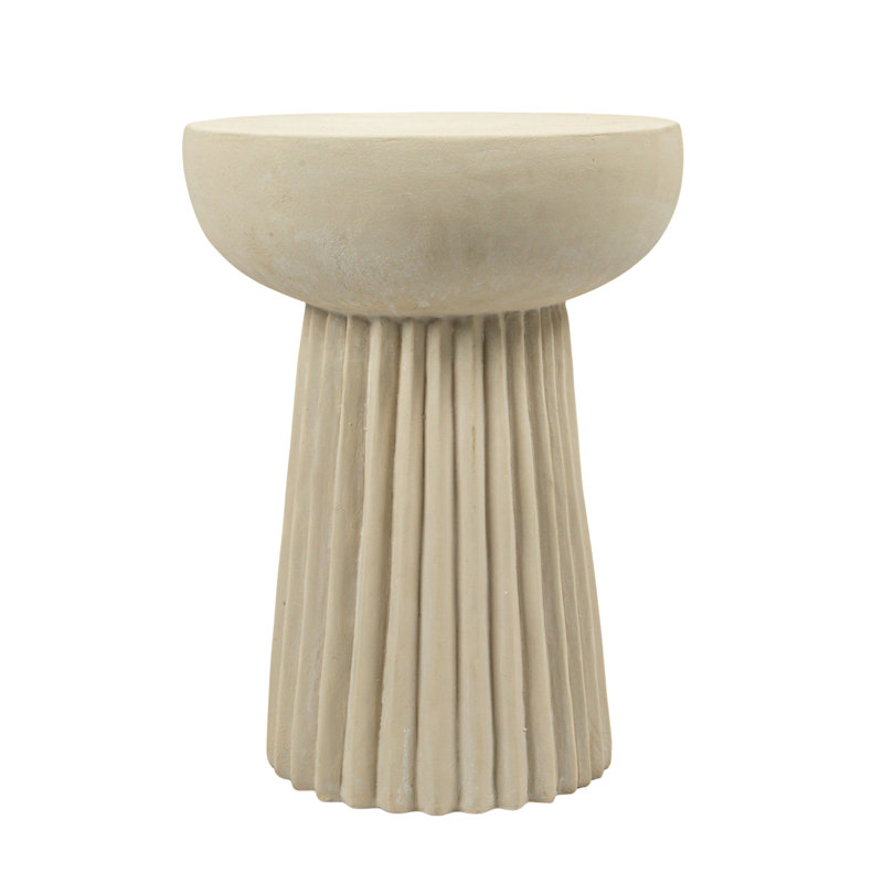 Table d'appoint en oxyde de magnésium, Crème, crème