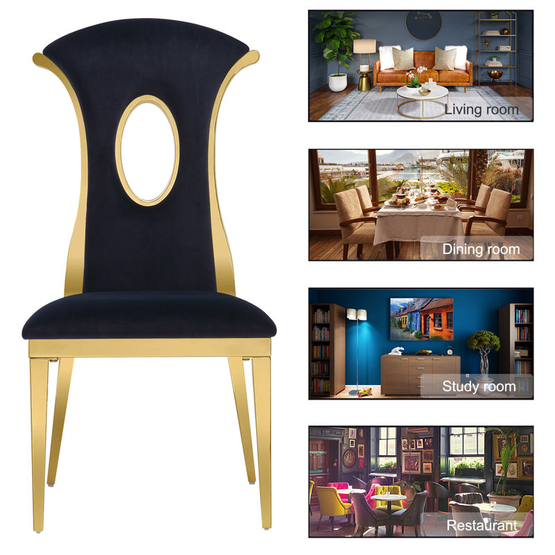 Chaise d'appoint Kipten, Noir
