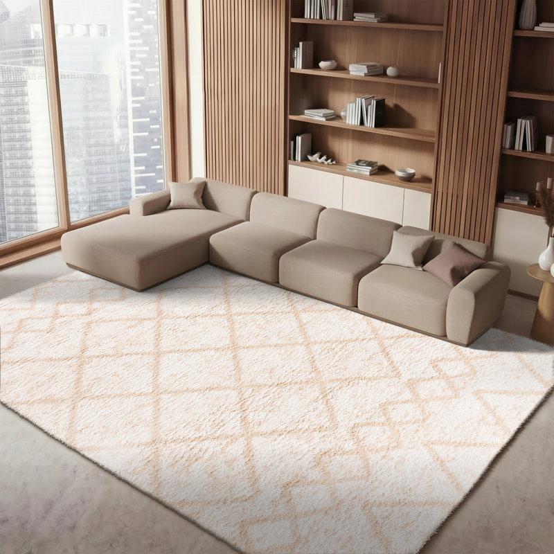Berber Shag Performance Geometric Rug, Rectangle 8' x 10'