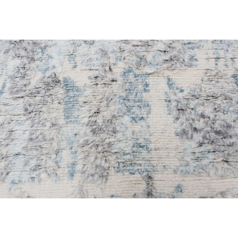 0ZARTZN35SIBL Wool Area Rug in Blue, Rectangle 9' x 12'