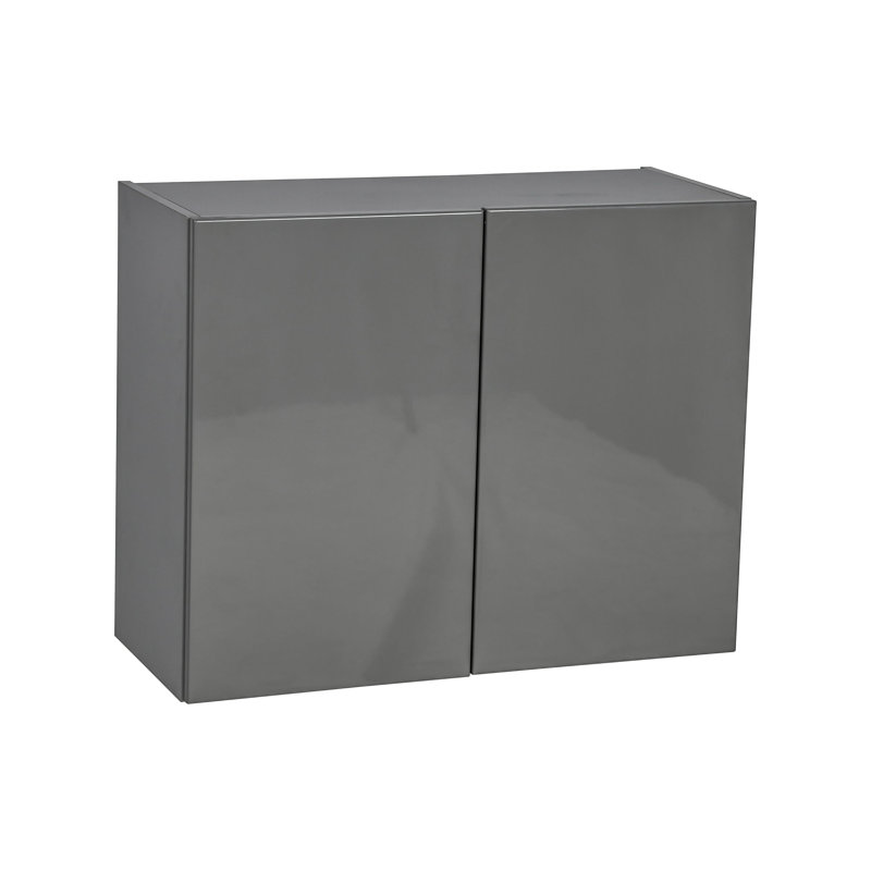 Armoire murale ouverte à panneau de particules standard prête à assembler, Gris lustré, H 24 po x l 36 po