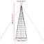  LED Christmas Tree with 800 LEDs 400 cm Iron-1580607101