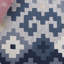 Laryiah Hand Tufted Wool/Cotton Southwestern Rug in Ivory/Blue-1493082082