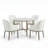 Zaylen 5-Piece Dining Table Set With Sintered Stone Top & Upholstered Chairs-124609944-124609943