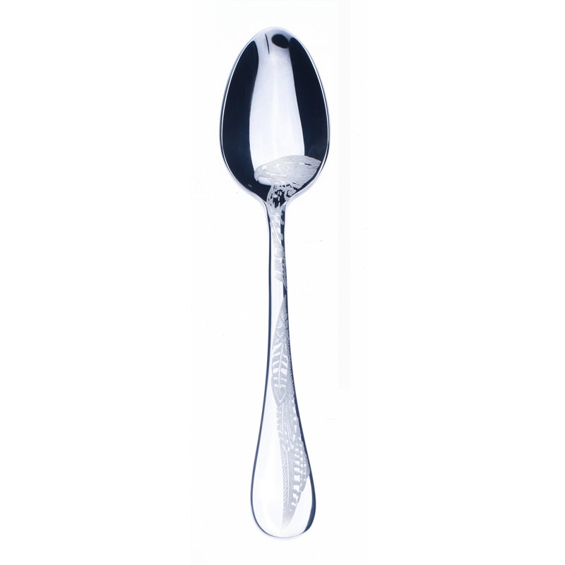 Caccia Stainless Steel Dessert Spoon, Silver