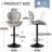 Modern Adjustable Swivel Barstools, Set of 2-1511556230