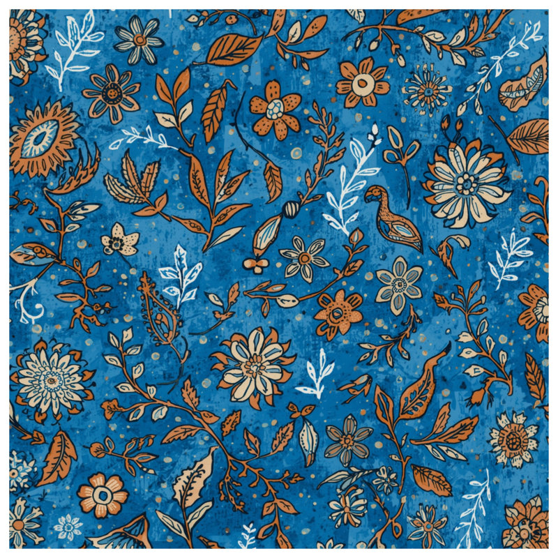 Rideaux à motif floral et à motif floral - 1 panneau, Blockout, 50" x 92" - 1 Panel
