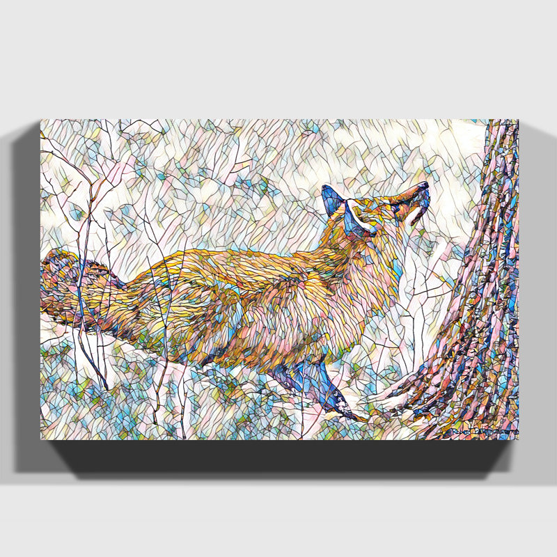 Robert Bateman Fox - Wrapped Canvas Print, 50cm H x 76cm W