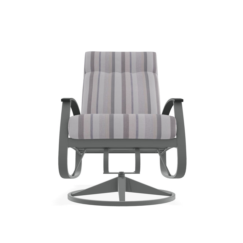 Belle Isle Outdoor Lounge Chair, Graphite, Grasscloth Cloud