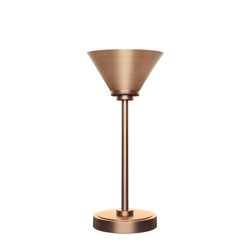 Lampe d'appoint Aneka illustrée d'un abat-jour en métal de 7 po, Laiton New Age